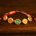 Fortune Jewel Tibetan Five God Of Wealth Colorful Rope Braided Luck Bracelet