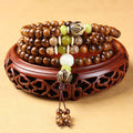 Fortune Jewel Tibetan Rosewood Mala Protection Calm Bracelet