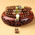 Fortune Jewel Tibetan Rosewood Mala Protection Calm Bracelet