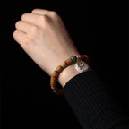 Fortune Jewel Sandalwood Jade Elephant Protection Bracelet