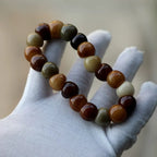 15mm Natural Garlic Bodhi Bracelet – Ultra Smooth Finish, Multi-Color Options