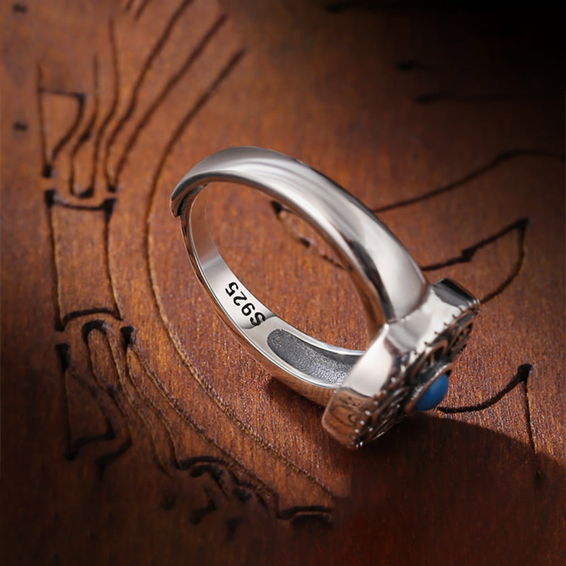 Fortune Jewel Tibetan Om Mani Padme Hum Peace Rotatable Ring