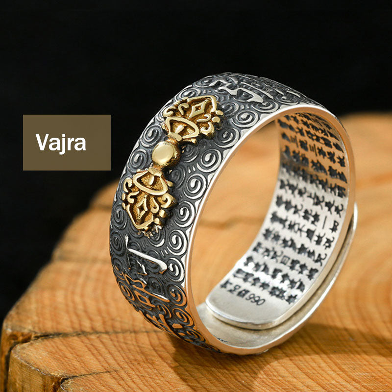 Fortune Jewel Chinese Zodiac Natal Buddha Wealth Luck Adjustable Ring Fortune Jewel
