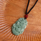 Buddha Stones Natural Jade 12 Chinese Zodiac Prosperity Necklace Pendant Fortune Jewel