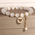 Fortune Jewel Cat's Eye Butterfly Charm Love Bracelet