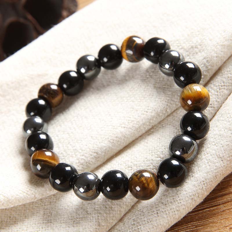 Fortune Jewel Tibetan Tiger's Eye Bracelet Necklace Set