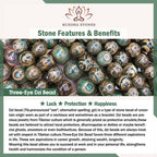 Fortune Jewel Three-eyed Dzi Bead Sardonyx Luck Bracelet