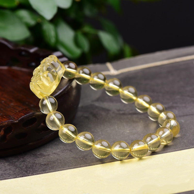 Fortune Jewel FengShui Citrine PiXiu Wealth Bracelet