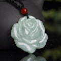 Fortune Jewel Lotus Pattern Jade Abundance Prosperity Necklace String Pendant Fortune Jewel