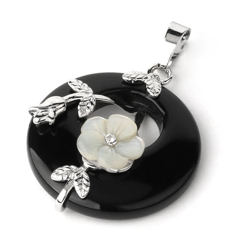 Fortune Jewel Various Crystal Amethyst Green Aventurine Flower Healing Necklace Pendant