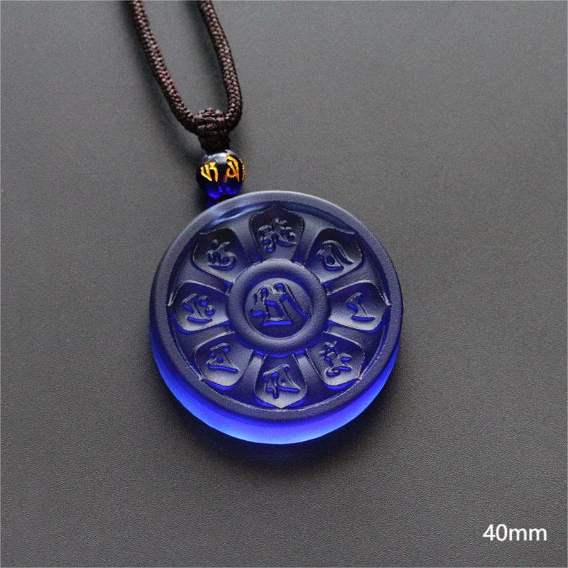 Fortune Jewel Liuli Manjusri Lotus Enlightenment Necklace Fortune Jewel