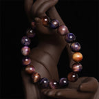 Fortune Jewel Natural Purple Tiger Eye Protection Strength Bracelet
