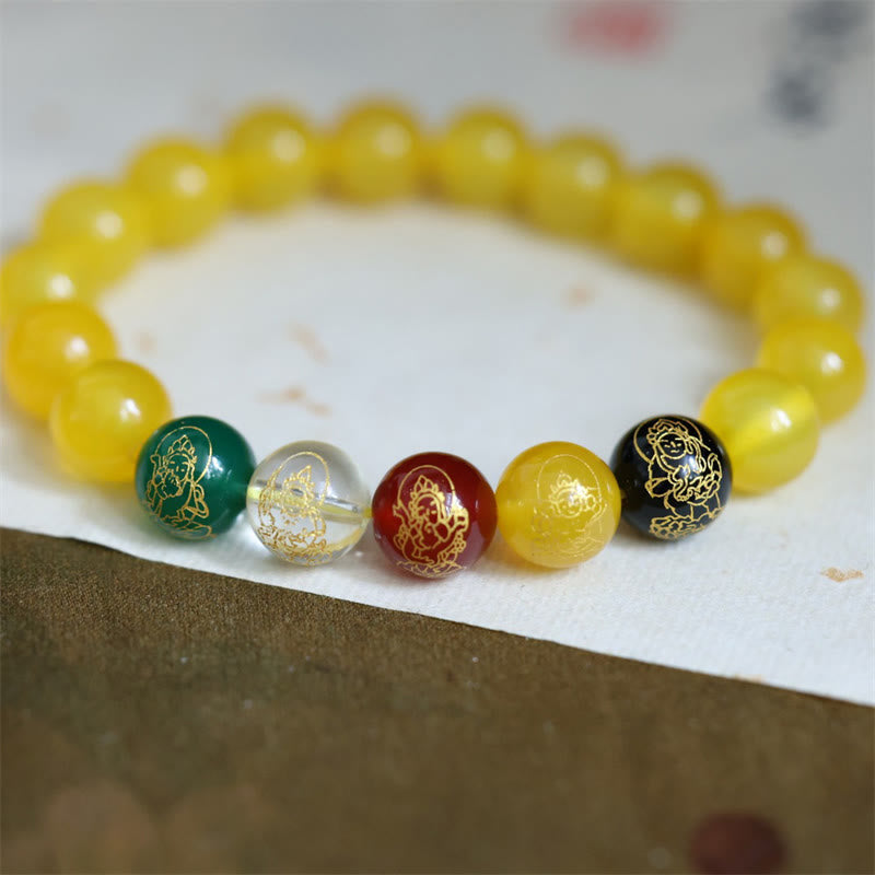Fortune Jewel Five Elements God of Wealth Various Agate Crystal Wealth Bracelet