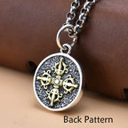 Fortune Jewel 925 Sterling Silver Zakiram Goddess of Wealth Dorje Vajra Spiritual Necklace Pendant