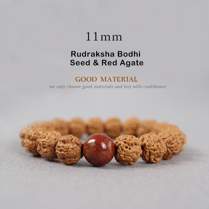 Fortune Jewel Tibet Rudraksha Bodhi Seed Dzi Bead Amber Turquoise Wealth Bracelet