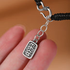 Fortune Jewel 999 Sterling Silver Fu Character Peace Buckle Copper Coin Auspicious Clouds Fortune Bracelet