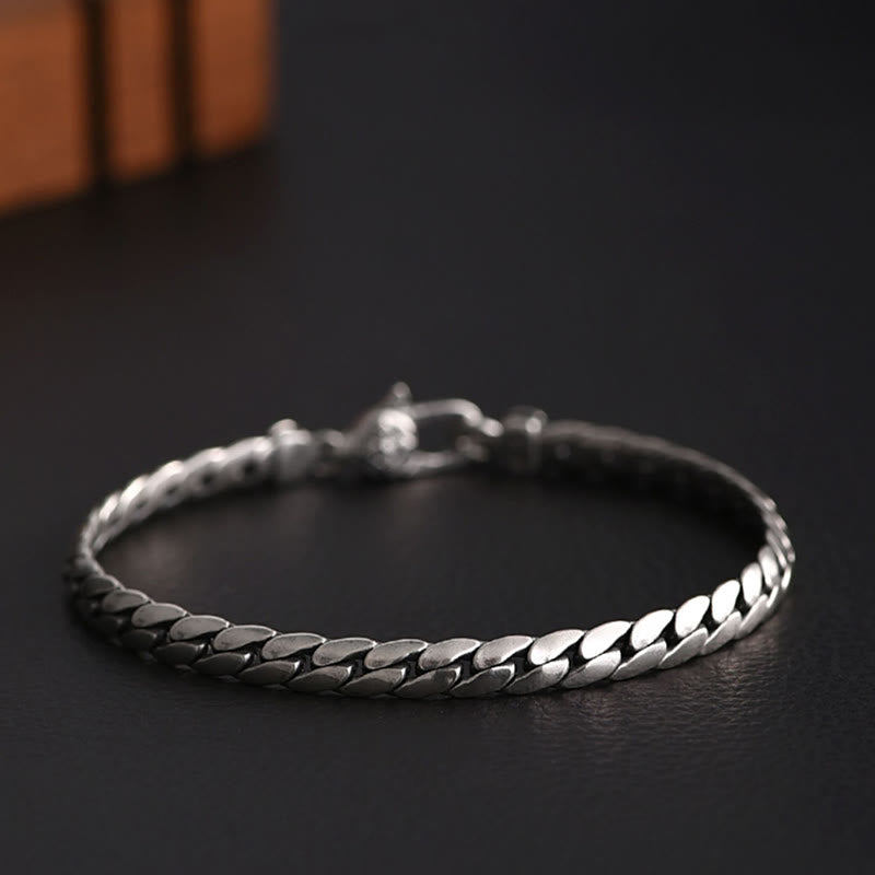 Fortune Jewel Double Dorje Vajra Strength Punk Copper Chain Bracelet Necklace