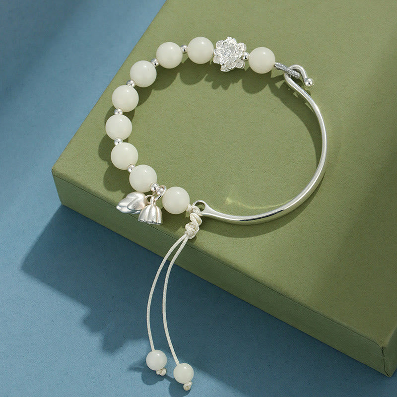 Fortune Jewel Bodhi Seed Butterfly Lotus Luck Wealth Bracelet Bangle