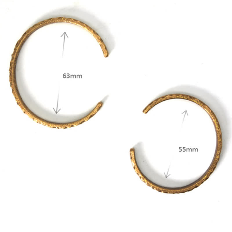 Fortune Jewel Simple Design Copper Wealth Cuff Bracelet