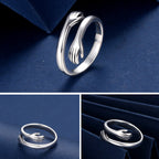 Fortune Jewel 925 Sterling Silver Love Hug Thumb Ring