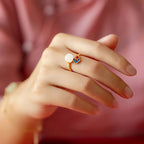 White Jade Auspicious Cloud Blessing Luck Ring