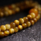Fortune Jewel 108 Mala Beads Natural Tiger Eye Copper Dorje Protection Tassel Bracelet