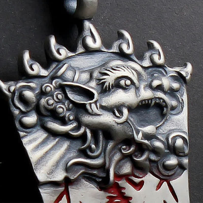 Fortune Jewel FengShui Bagua PiXiu Cinnabar Balance Necklace Pendant