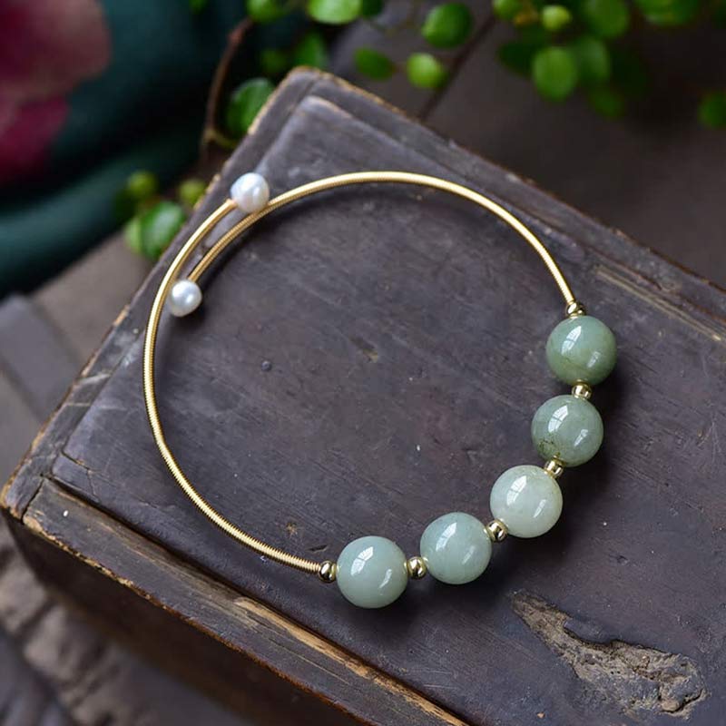 Fortune Jewel Jade Abundance Luck Blessing Bracelet Bangle