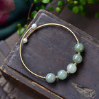 Fortune Jewel Jade Abundance Luck Blessing Bracelet Bangle
