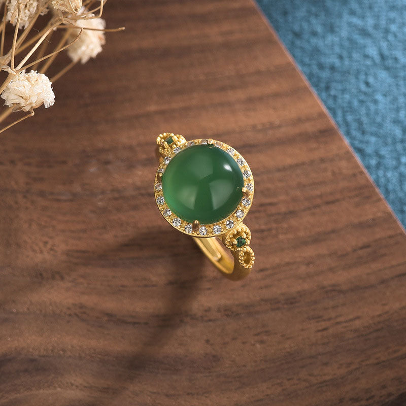 Fortune Jewel Green Jade Fortune Ring