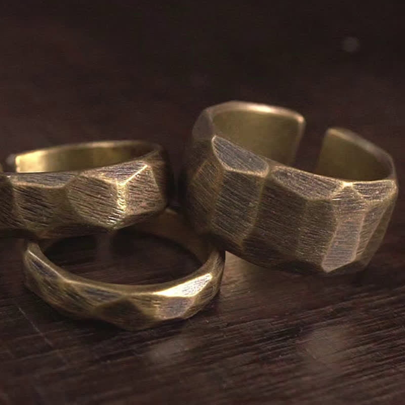 Fortune Jewel Tibetan Simple Design Copper Wealth Ring