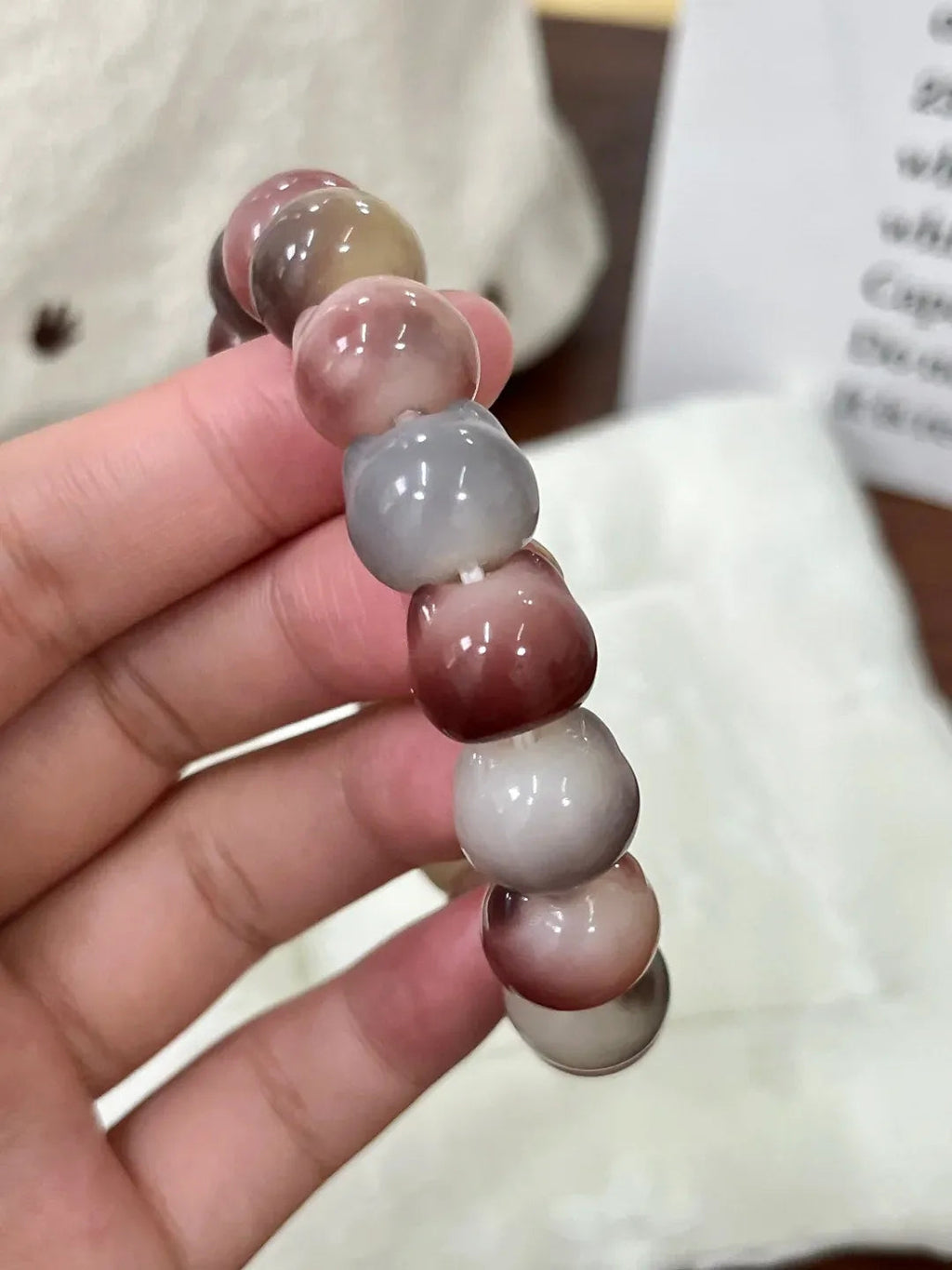 Grape-Toned Cat Face Bodhi Bracelet