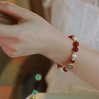 Fortune Jewel Red Agate Pearl Confidence Self-acceptance Bracelet