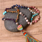 Fortune Jewel Tibetan Turquoise Lazurite Zebra Jasper Balance Necklace
