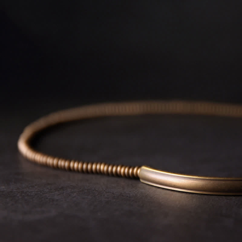 Fortune Jewel Vintage Lava Rock Copper Support Bracelet