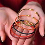 Fortune Jewel Simple Design Handmade Luck Braid String Cuff Bracelet