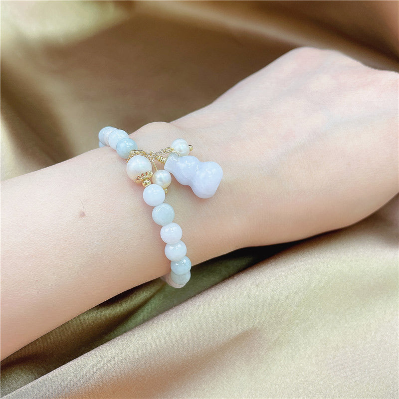 Fortune Jewel Jade Gourd Blessing Protection Charm Bracelet