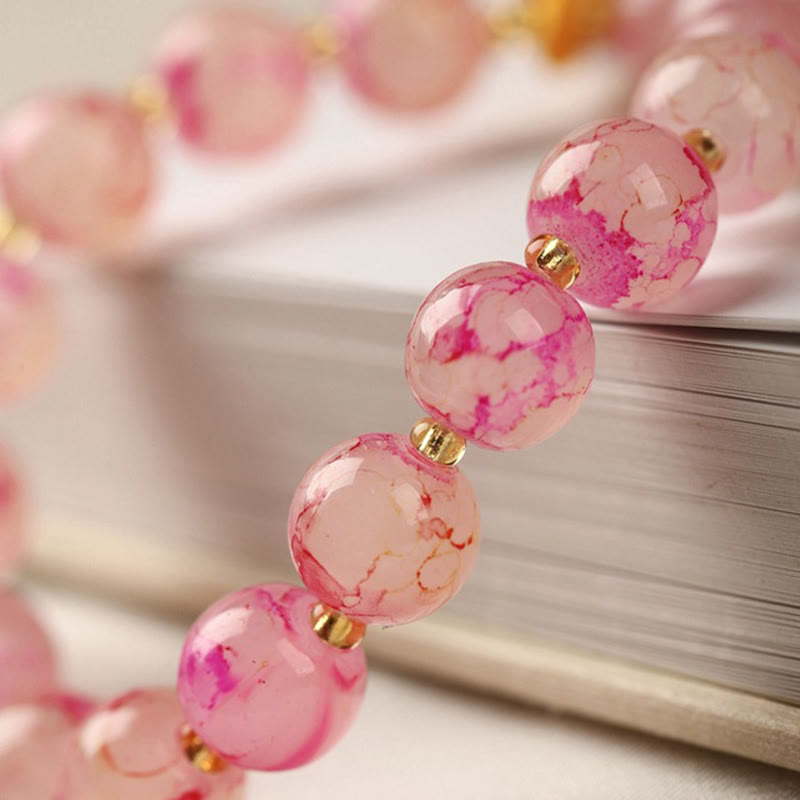 Fortune Jewel Liuli Glass Bead Blessing Harmony Bracelet