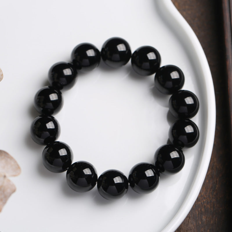 Fortune Jewel Natural Black Onyx Fortune Bracelet