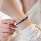 Fortune Jewel Natural Blue Tiger Eye Stone Protection Chain Bracelet