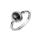 Fortune Jewel 925 Sterling Silver Black Onyx Fortune Ring