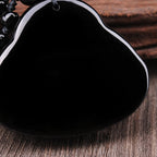 Fortune Jewel Laughing Buddha Black Obsidian Transformation Pendant Necklace