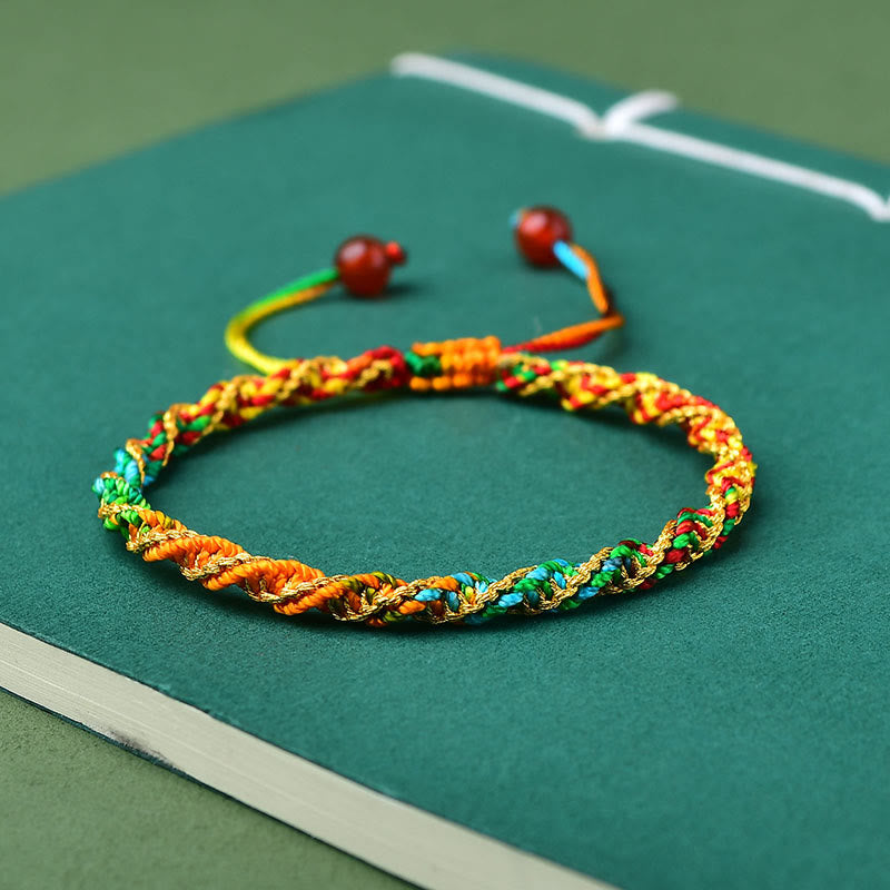 Fortune Jewel Colorful Rope Luck Handcrafted Zongzi Charm Bracelet