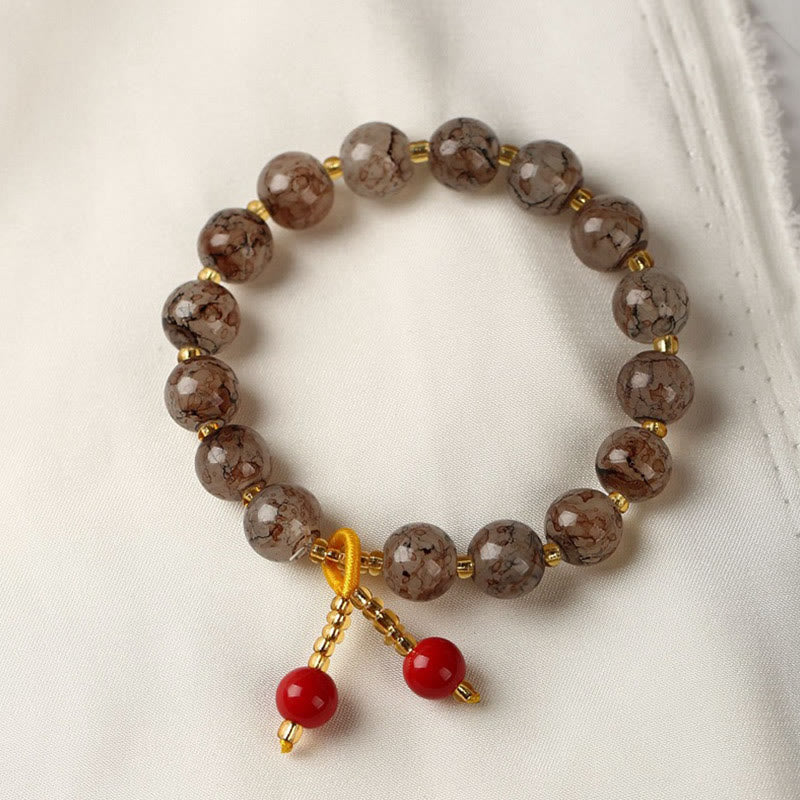 Fortune Jewel Liuli Glass Bead Blessing Harmony Bracelet
