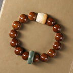 Fortune Jewel Purple Bodhi Seed Dancing Lion Wisdom Bracelet
