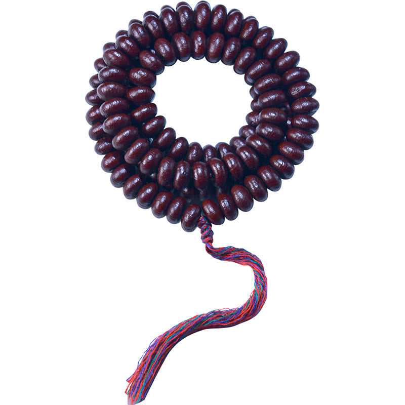 Fortune Jewel Natural Tibet 108 Mala Beads Purple Bodhi Seed Wealth Bracelet