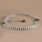 Fortune Jewel 108 Beads White Crystal Jade Meditation Bracelet Mala