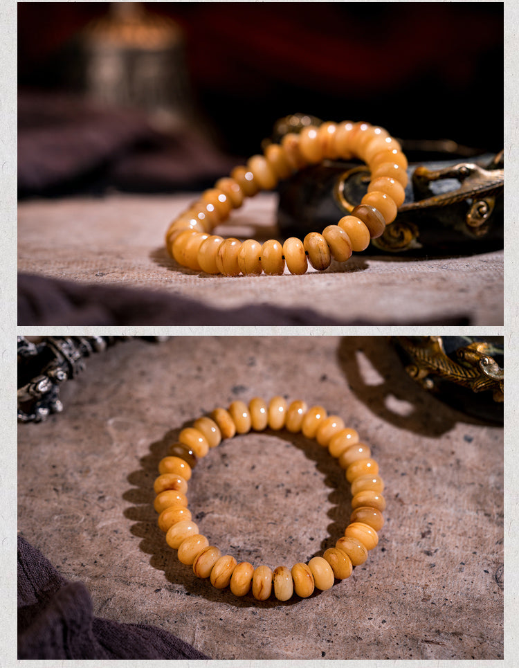 Buddha3bodhi Tibetan Traditional Old Camel Bone Bracelet 12*6mm