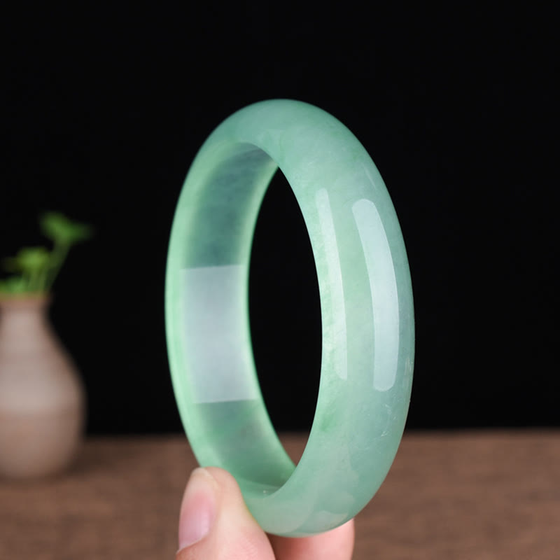 Fortune Jewel Natural Jade Luck Healing Prosperity Bangle Bracelet