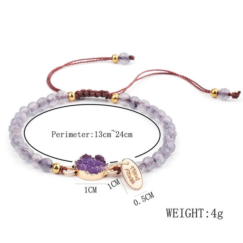 Fortune Jewel Natural Crystal Charm Lucky Healing Bracelet
